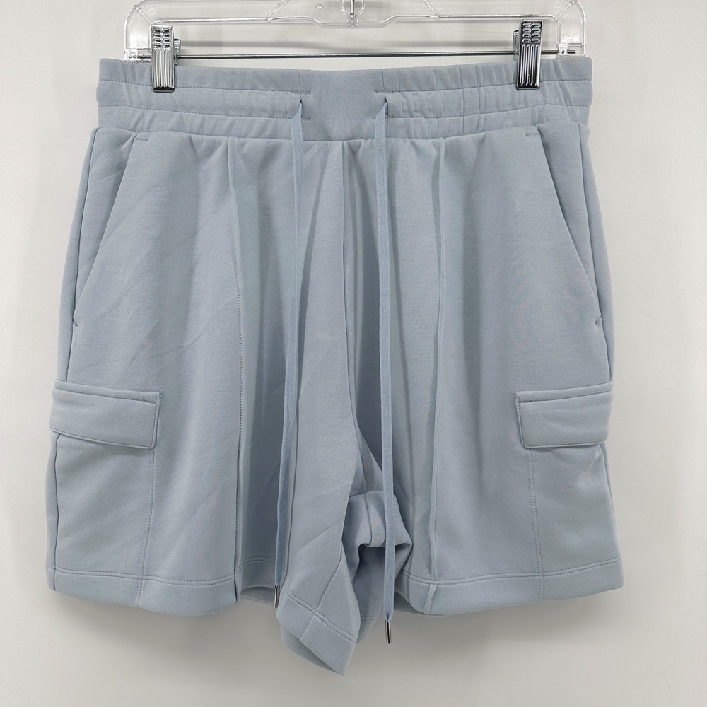 CALIA Sandwash Scuba High-Rise Cargo Shorts Pale Blue XXL WAX15207